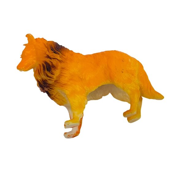 Vintage Plastic Collie Dog Figurine Toy - Picture 2 of 6